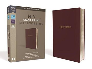 portada Holy Bible: New International Version, Reference Bible, Burgundy, Leather-Look, Red Letter Edition, Comfort Print 