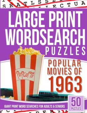 portada Large Print Wordsearch Popular 50 Movies of the 1963: Giant Print Word Searches for Adult and Seniors (en Inglés)