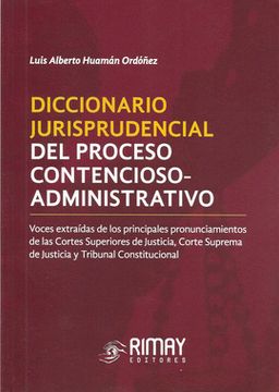 portada DICCIONARIO JURISPRUDENCIAL DEL PROCESO CONTENCIOSO- ADMINISTRATIVO (in Spanish)