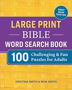 portada Large Print Bible Word Search Book: 100 Challenging and fun Puzzles for Adults 