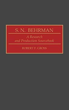 portada S. N. Behrman: A Research and Production Sourc (Modern Dramatists Research and Production Sourcs) (en Inglés)