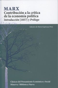portada Contribución a la Crítica de la Economía Política (Clásicos del Pensamiento Económico y Social)