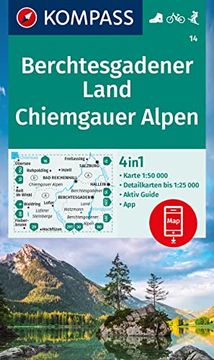 portada Kompass Wanderkarte 14 Berchtesgadener Land, Chiemgauer Alpen 1: 50. 000 (en Alemán)