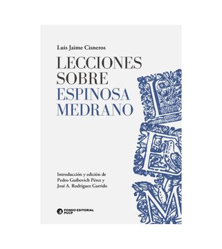 portada Lecciones sobre Espinosa Medrano