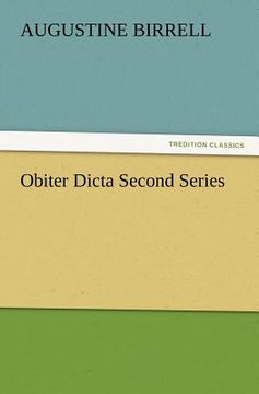 portada obiter dicta second series (in English)