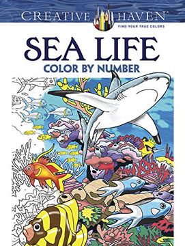 portada Creative Haven sea Life Color by Number Coloring Book (Creative Haven Coloring Books) 