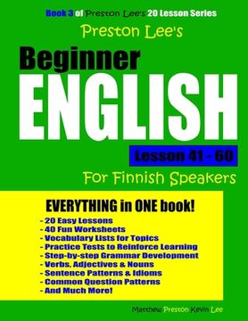 portada Preston Lee's Beginner English Lesson 41 - 60 For Finnish Speakers (en Inglés)