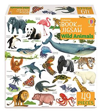 portada Usborne Book and Jigsaw Wild Animals 