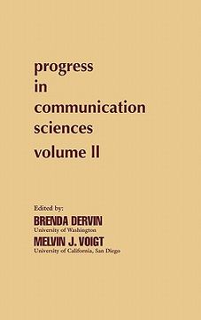 portada progress in communication sciences, volume 2 (en Inglés)