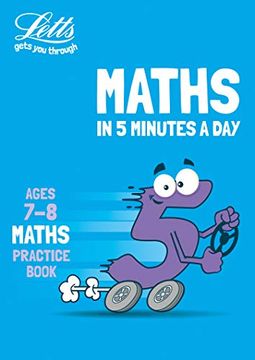 portada Letts 5-Minute Maths Mastery Age 7-8 (en Inglés)