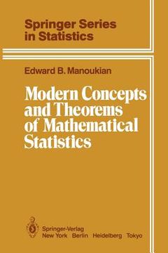portada modern concepts and theorems of mathematical statistics (en Inglés)