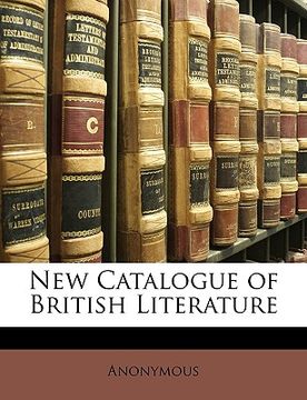 portada new catalogue of british literature (en Inglés)