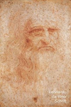 portada Leonardo da Vinci Schrift: Zelfportret Artistiek Dagboek voor Aantekeningen Stijlvol Notitieboek Ideaal Voor School, Studie, Recepten of Wachtwoo
