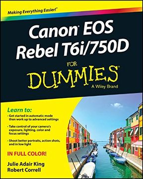 portada Canon EOS Rebel T6i/750D for Dummies (For Dummies (Computer/Tech)) (en Inglés)