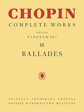 portada Ballades: Chopin Complete Works Vol. Iii (in English)