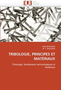 portada Tribologie, Principes Et Materiaux