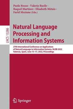 portada Natural Language Processing and Information Systems: 27th International Conference on Applications of Natural Language to Information Systems, Nldb 20 (in English)
