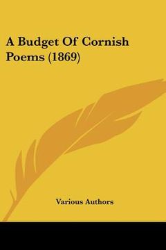 portada a budget of cornish poems (1869) (in English)