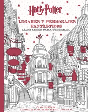 portada Harry Potter. Lugares y Personajes Fantásticos: Maxi Libro Para Colorear (in Spanish)