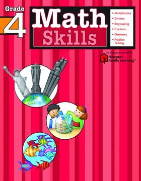 portada Math Skills: Grade 4 (Flash Kids Harcourt Family Learning) (en Inglés)