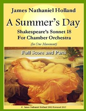 portada A Summers Day for Chamber Orchestra: Full Score and Parts (en Inglés)