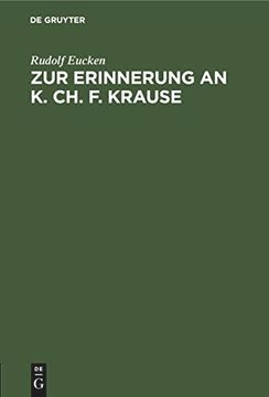 portada Zur Erinnerung an k. Ch. F. Krause: Festrede Gehalten zu Eisenberg am 100. Geburtstage des Philosophen (en Alemán)
