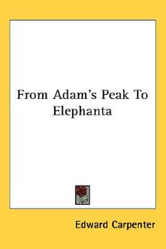 portada from adam's peak to elephanta (en Inglés)