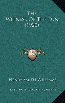 portada the witness of the sun (1920) (in English)