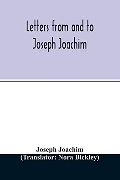 portada Letters From and to Joseph Joachim (en Inglés)