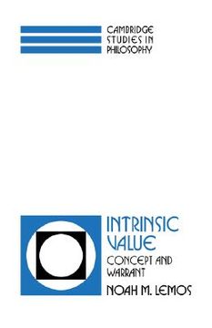 portada Intrinsic Value Hardback: Concept and Warrant (Cambridge Studies in Philosophy) 