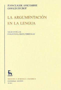portada La Argumentacion en la Lengua (in Spanish)