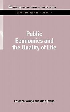 portada public economics and the quality of life (en Inglés)