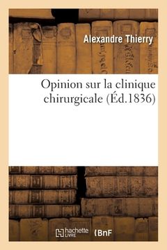 portada Opinion sur la clinique chirurgicale (en Francés)