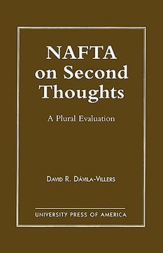 portada nafta on second thought: a plural evaluation (en Inglés)