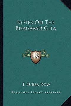 portada notes on the bhagavad gita (en Inglés)