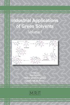 portada Industrial Applications of Green Solvents: Volume I (en Inglés)