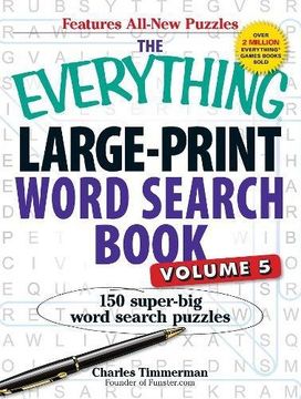 the everything large-print word search book, volume v: 150 super-big word search puzzles (en Inglés)