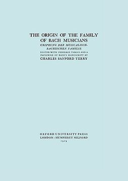 portada the origin of the family of bach musicians. ursprung der musicalisch-bachischen familie. (facsimile 1929).