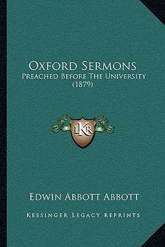 portada oxford sermons: preached before the university (1879)