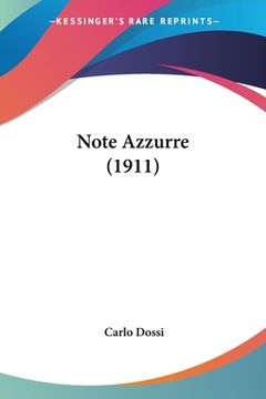 portada Note Azzurre (1911) (en Italiano)