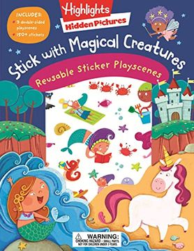 portada Stick With Magical Creatures Reusable Sticker Playscenes (Highlights Reusable Sticker Playscenes) (en Inglés)