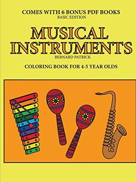 portada Coloring Book for 4-5 Year Olds (Musical Instruments) 