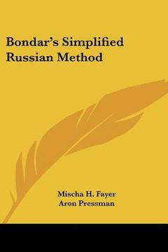portada bondar's simplified russian method (en Inglés)