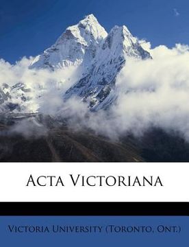 portada acta victorian, volume 29 (en Inglés)