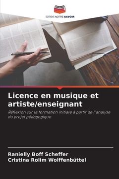 portada Licence en musique et artiste/enseignant (en Francés)