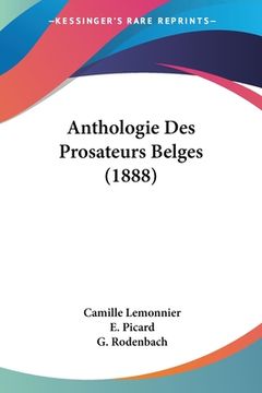 portada Anthologie Des Prosateurs Belges (1888) (en Francés)