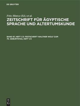 portada Festschrift Walther Wolf zum 70. Geburtstag, Heft 1/2 (in German)