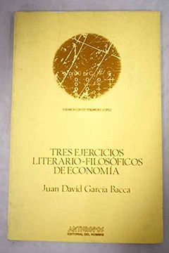 portada Tres Ejercicios Literario-Filosoficos de Economia