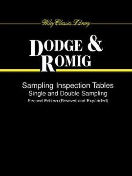 portada sampling inspection tables: single and double sampling (en Inglés)
