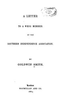 portada A Letter to a Whig Member of the Southern Independence Association